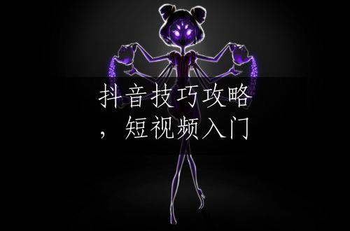 抖音技巧攻略，短视频入门