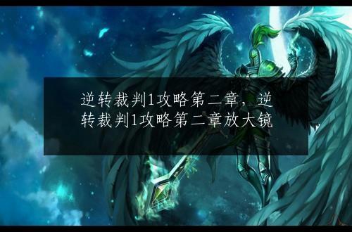 逆转裁判1攻略第二章，逆转裁判1攻略第二章放大镜