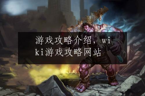 游戏攻略介绍，wiki游戏攻略网站
