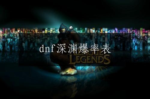 dnf深渊爆率表