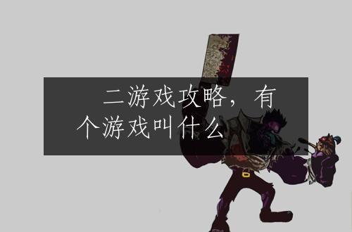 囧二游戏攻略，有个游戏叫什么囧