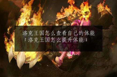 洛克王国怎么查看自己的体能「洛克王国怎么提升体能」