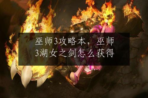 巫师3攻略本，巫师3湖女之剑怎么获得