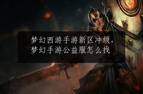 梦幻西游手游新区冲级，梦幻手游公益服怎么找